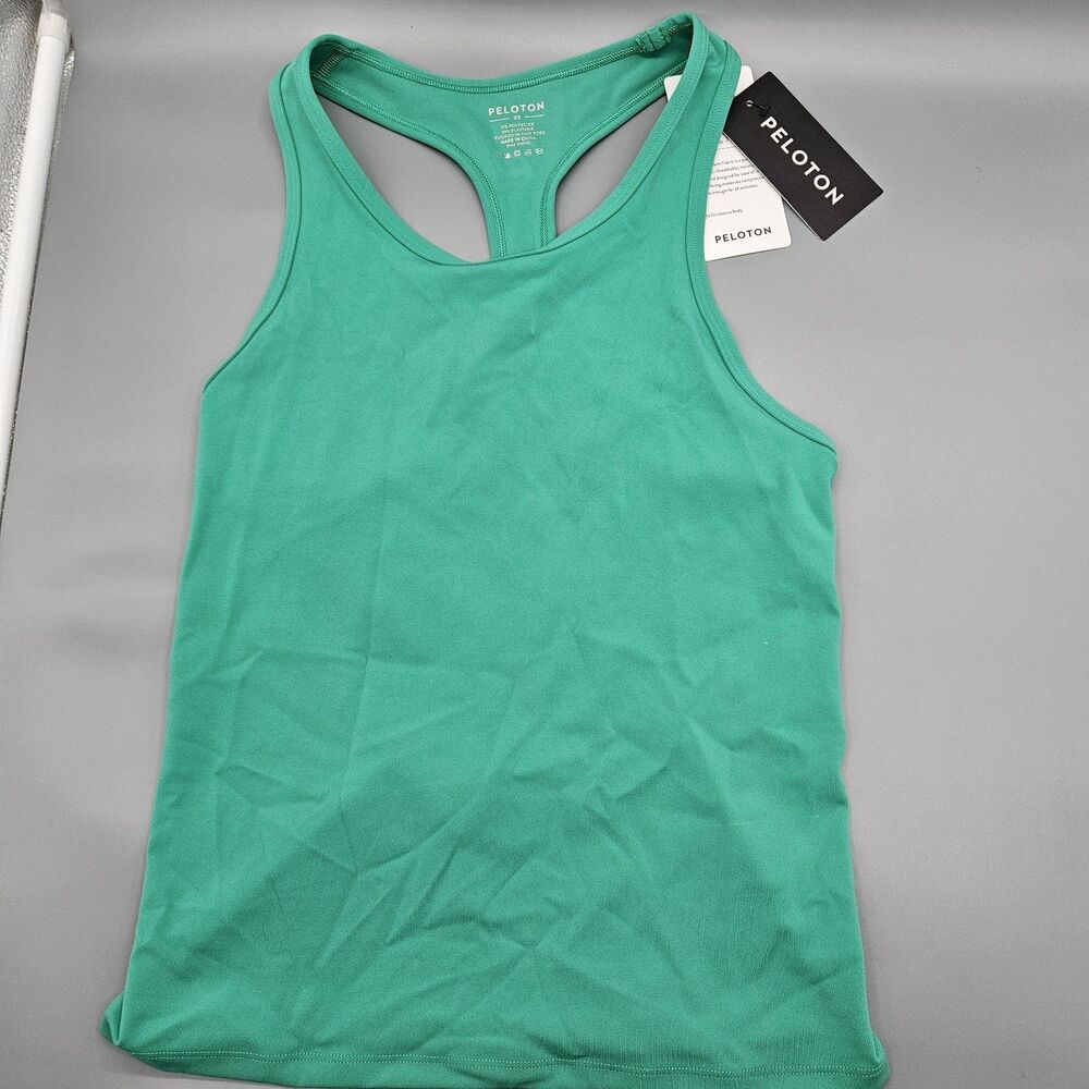Women’s Peloton Cadent LT Tank size XS NWT Green Gym Yoga Exercise Workout